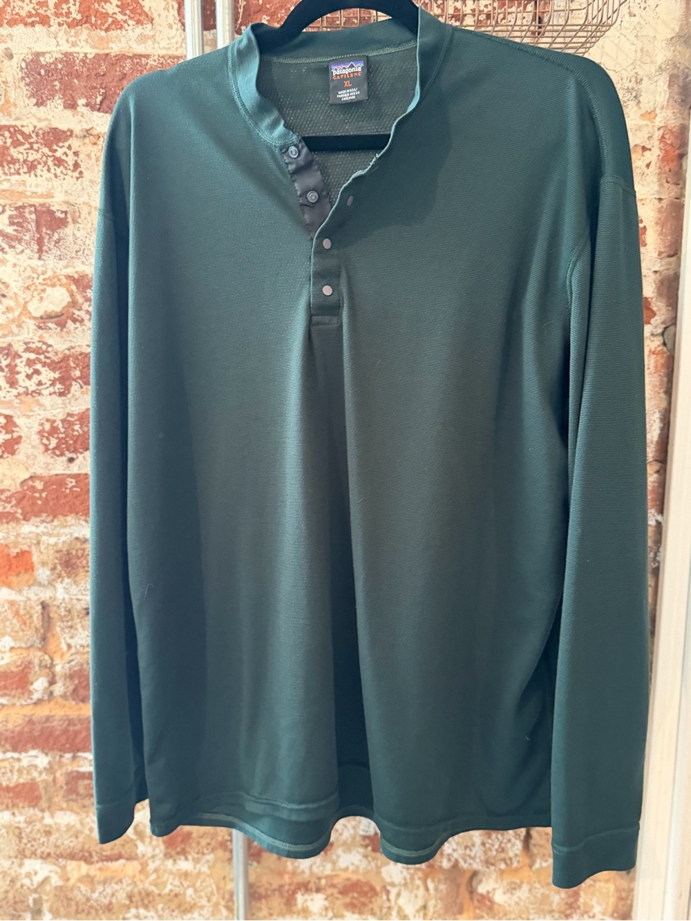 Vintage 1998 Patagonia Capilene Henley Baselayer, Size XL